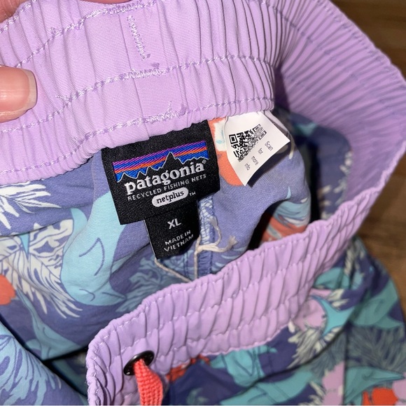 NWT Patagonia Girls Costa Rica Baggies Shorts Heart the Sea - Picture 9 of 9